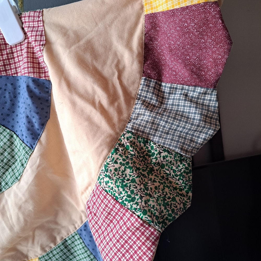 Quilted Patchwork Table Topper Or Christmas Tree Rug - Picture 7 of 8